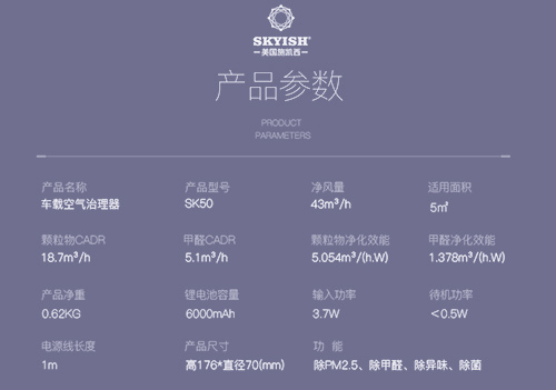 SKYISH施凯西车载空气净化器测评