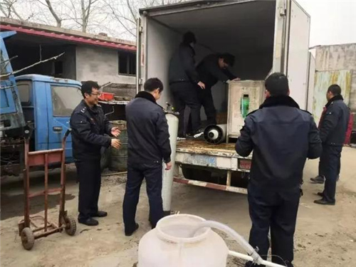 邯郸永年刘营、大北汪分局取缔两家桶装水制售黑窝点