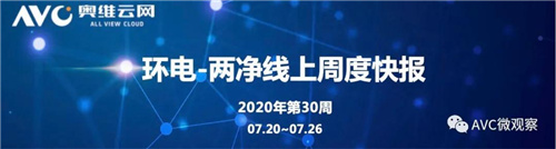 2020年第30周线上两净快报 净水器同比上周涨2.6%