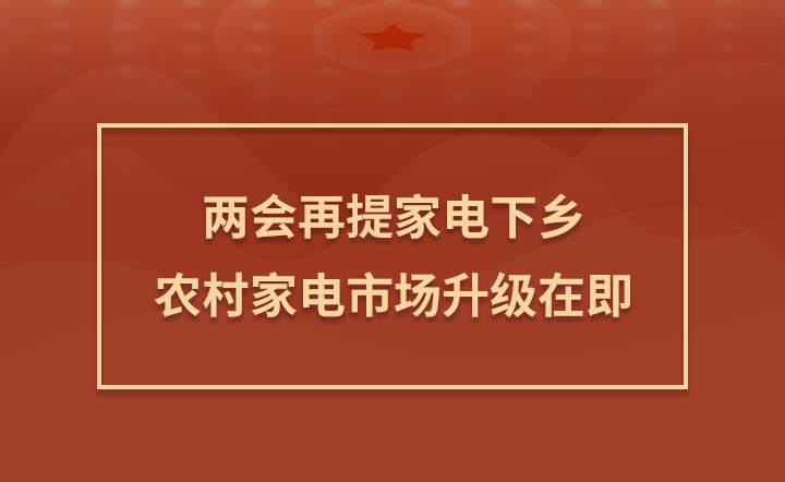 两会再提家电下乡：农村家电市场升级在即