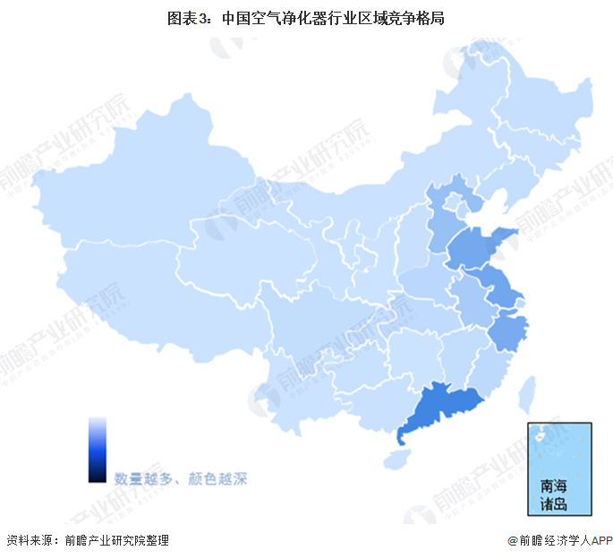 干货！2022年中国空气净化器行业产业链现状及市场竞争格局分析 广东省企业聚集较为明显