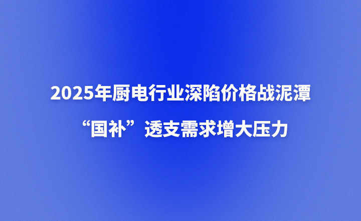 2025年厨电行业深陷价格战泥潭 “国补”透支需求增大压力