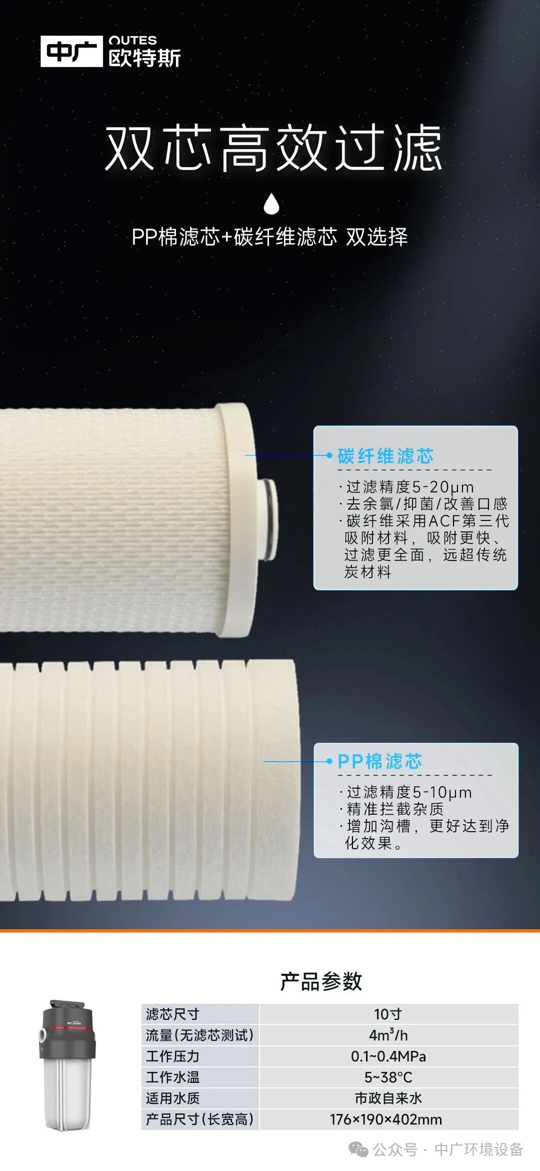 新品预告｜中广欧特斯大胖瓶前置过滤器：第一道防线 即将登场！